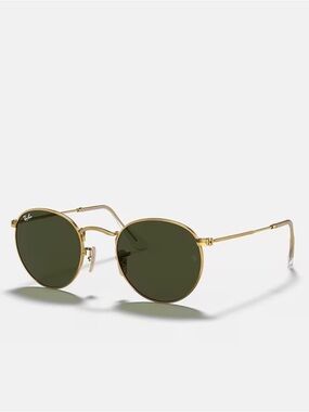 Ray-Ban Round Metal Sunglasses gold frame